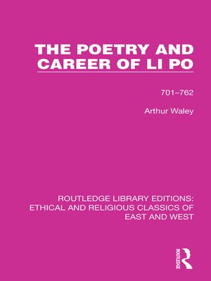 cover image of The Poetry and Career of Li Po